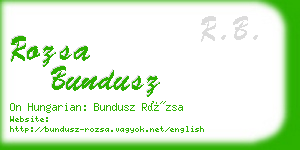 rozsa bundusz business card